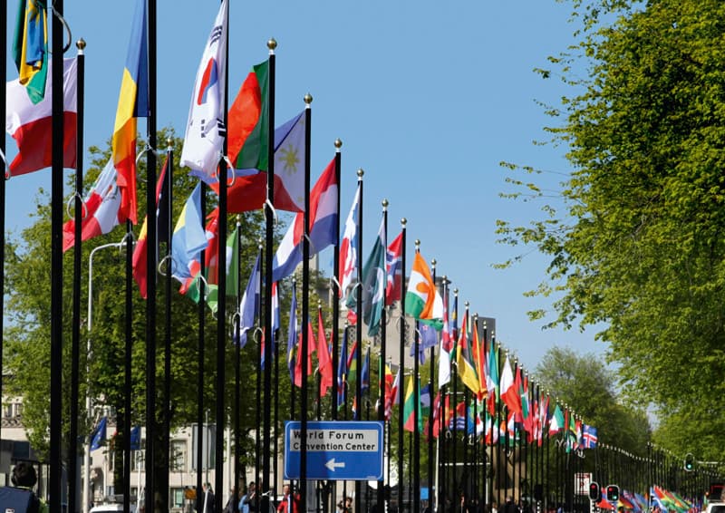 Internationale vlaggen Den Haag